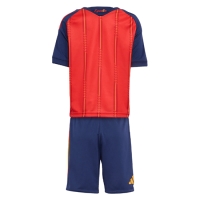 Camisa de Futebol Espanha Equipamento Principal Infantil Mundo 2026 Manga Curta (+ Calças curtas)